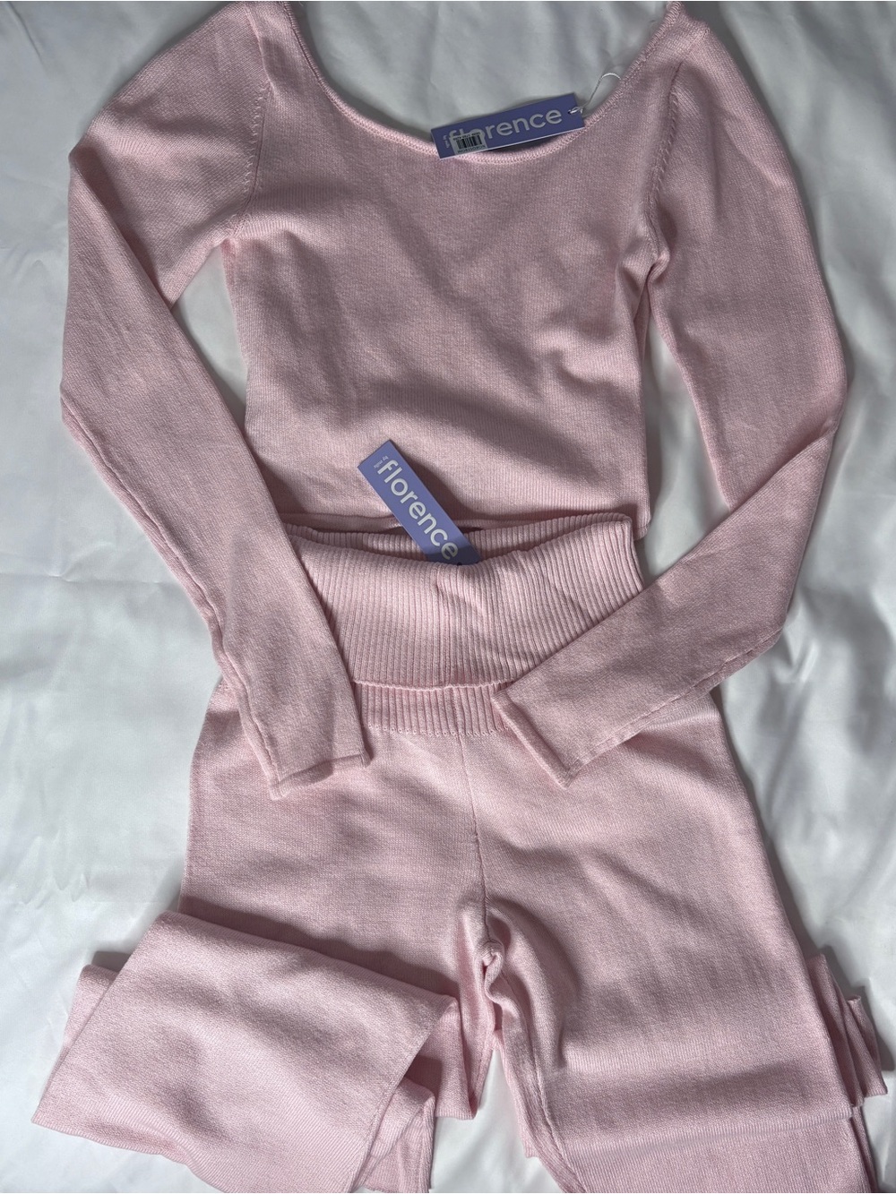 iFlorence Soft Pink Knit Two-Piece Set
